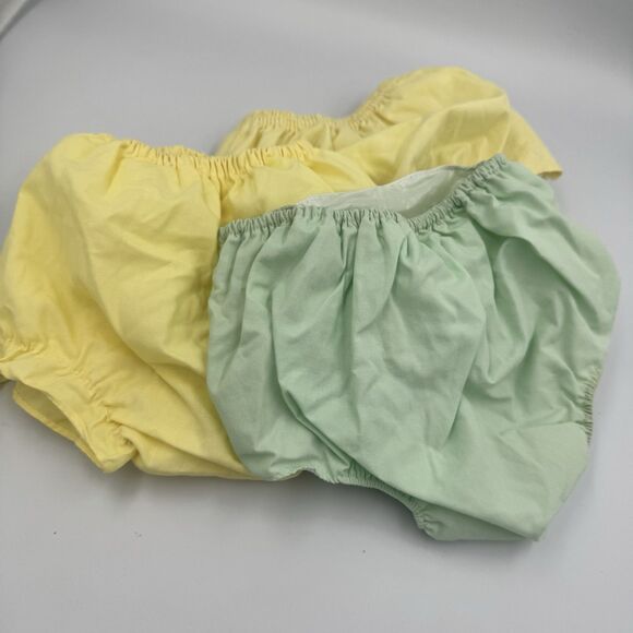Vintage 3pc Baby Diaper Covers Plastic Pants Lined Liner Small Reusable - Picture 1 of 7